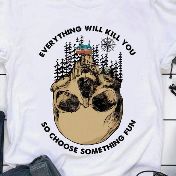 Everything Will Kill You Graphic Fan T-Shirt 170 - Picture 2 of 5
